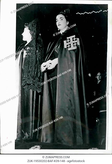 Feb. 02, 1953 - General Franco's Daughter Invested with the Order Of the Saint Sepulcher - In Madrid: Dona Carmen Franco Pola, Marchioness Of Villaverde