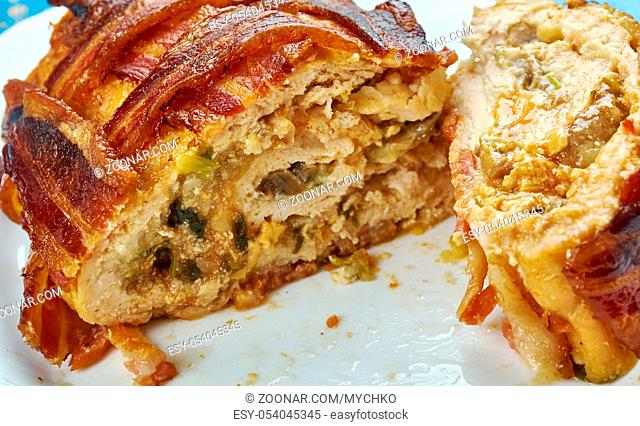 Italian Bacon Wrapped Meatloaf Sliders, Country bacon-wrapped meatloaf