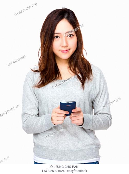 Young woman use of the cellphone