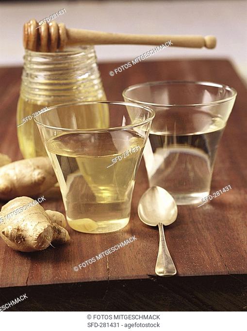 Honey water and ginger water