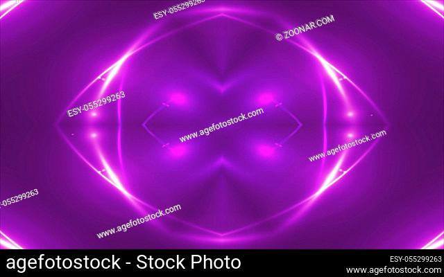 VJ Fractal violet kaleidoscopic background. 3d rendering digital backdrop