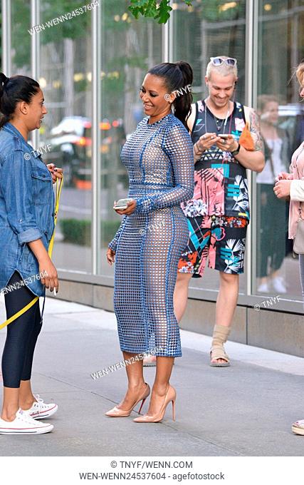 Mel B wearing a very tight outfit while going out in New York Featuring: Mel B Where: Manhattan, New York, United States When: 07 Jun 2016 Credit: TNYF/WENN