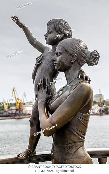 Monument To A Sailorâ. . s Wife, Port Of Odessa, Odessa, Ukraine