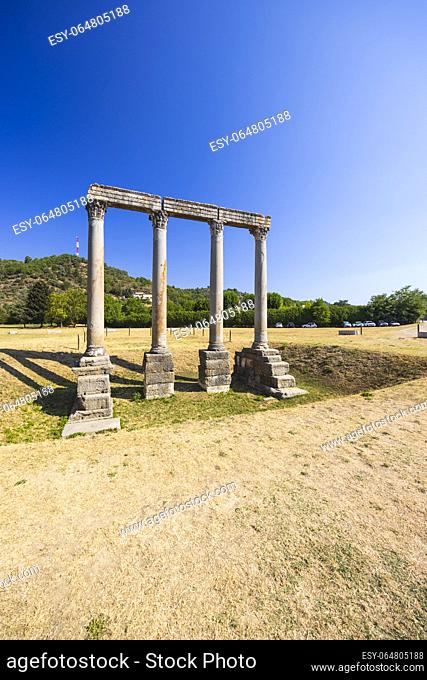 ruins of Roman temple in Riez, Alpes-de-Haute-Provence , France
