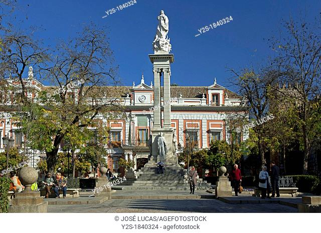Plaza del Triunfo and Monument to the Inmaculada Concepcion, Seville, Spain
