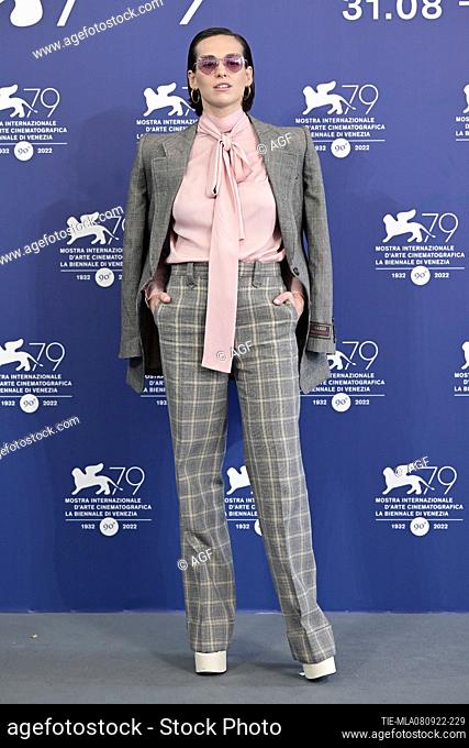 Sara Serraiocco attends the photocall for ""Siccita'"" at the 79th Venice International Film Festival on September 08, 2022 in Venice, Italy