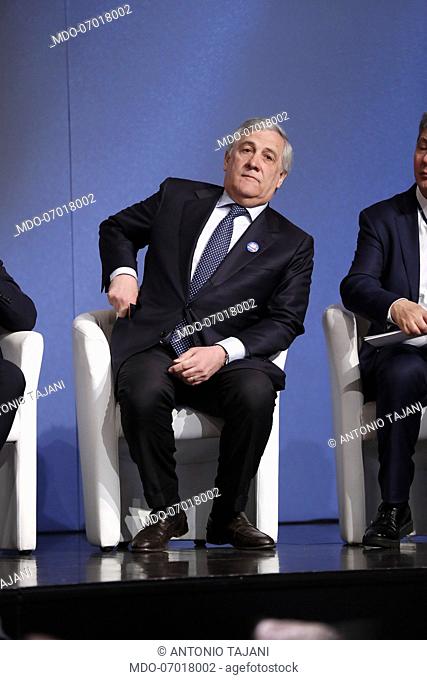 The President of the European Parliament Antonio Tajani during the National Assembly of Forza Italia We begin the journey to change Europe and give new hope to...