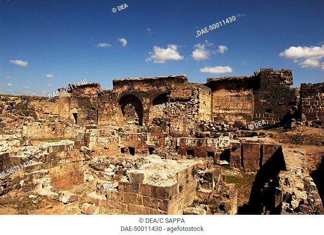 Syria - Bosra. Ancient Bosra. UNESCO World Heritage List, 1980. Ruins of Roman south baths, AD 2nd century