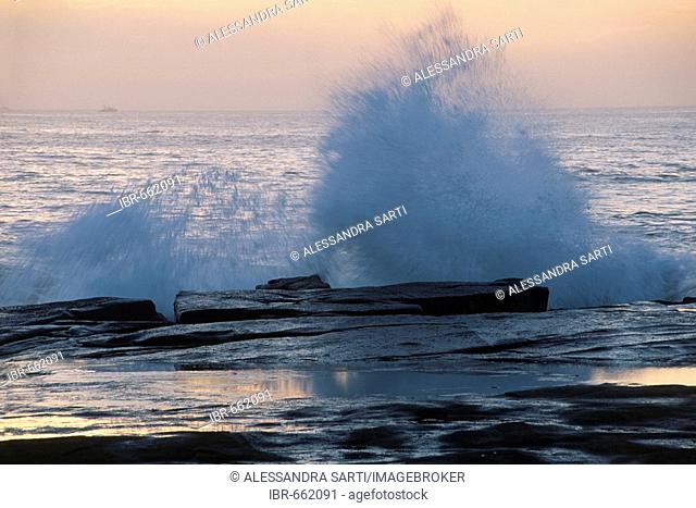 Waves at sunrise in Bundjalung National Park, New South Wales, Australia, Oceania