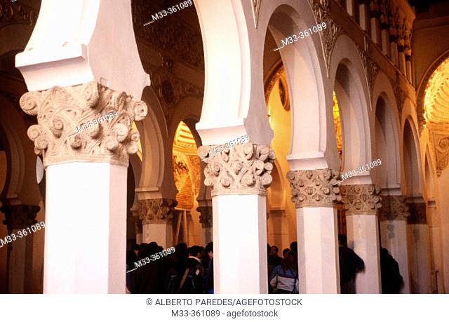 Santa Maria la Blanca synagogue. Toledo. Castilla-La Mancha. Spain