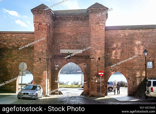 Sailros Gate one of the three medieval gates in Old Town of Torun, Kuyavian Pomeranian Voivodeship of Poland