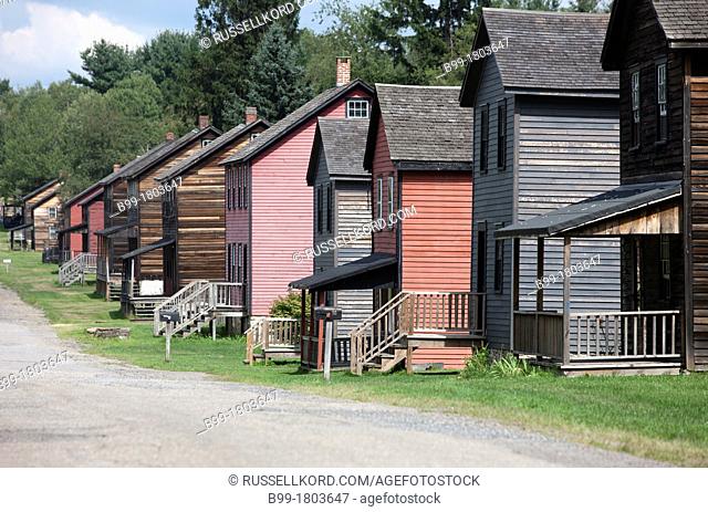 Rows Of Homes Historic Eckley Miners Village Museum Weatherly Poconos Pennsylvania USA