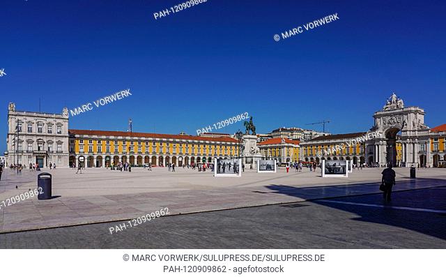 14.05.2019, Lisbon, the capital of Portugal on the Iberian Peninsula in the spring of 2019. The Arco da Rua Augusta, also known as Arco do Triunfo
