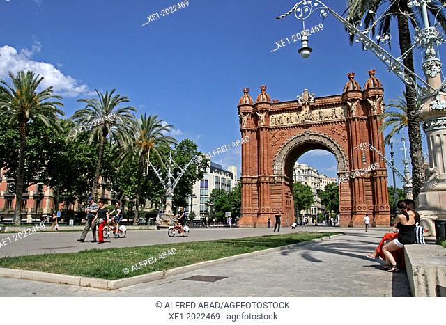 Arc de Triomf, 1888, arch. Josep Vilaseca, Passeig de Lluis Companys, Barcelona, Catalonia, Spain