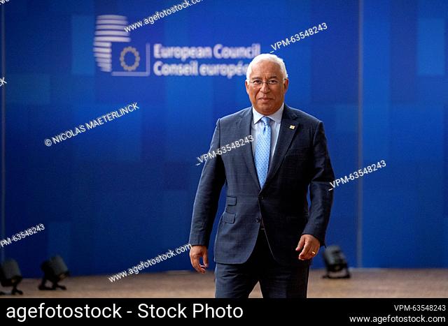 Portugal Prime Minister Antonio Costa pictured at the arrivals ahead of a European council summit, in Brussels, Thursday 23 March 2023