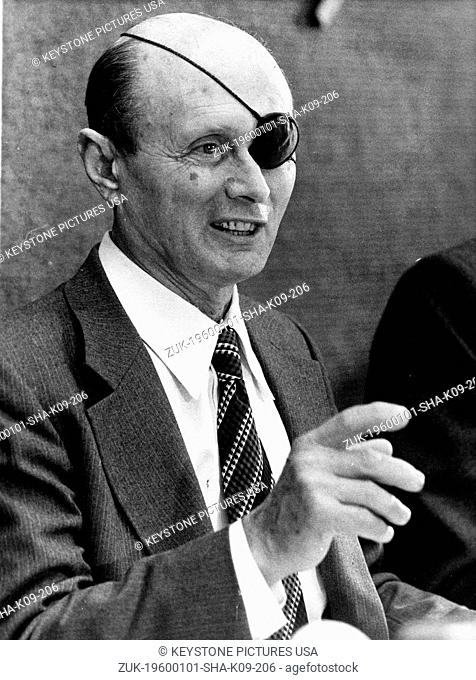 Apr 01, 1973 - London, England, United Kingdom - MOSHE DAYAN, (20 May 1915 – 16 October 1981) was an Israeli military leader and politician