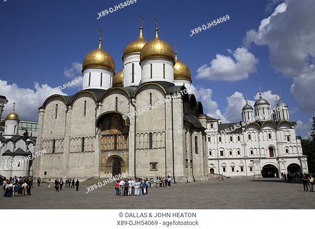 Russia, Moscow, The Kremlin, The Assumption Cathedral Cathedral of the Dormition