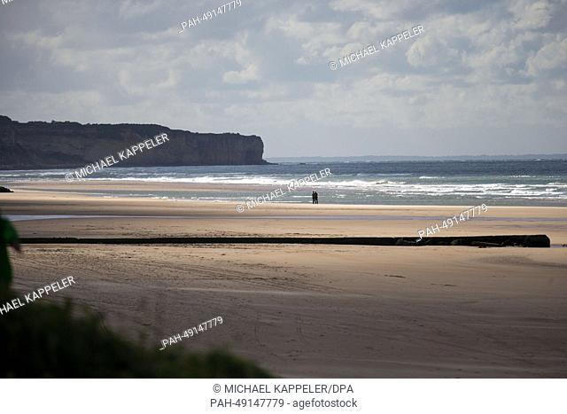 Omaha Beach in Vierville Sur Mer, France, 04 June 2014. A ceremony will be held on 06 June 2014 to mark the 70th anniversary of the D-Day landing by Allied...