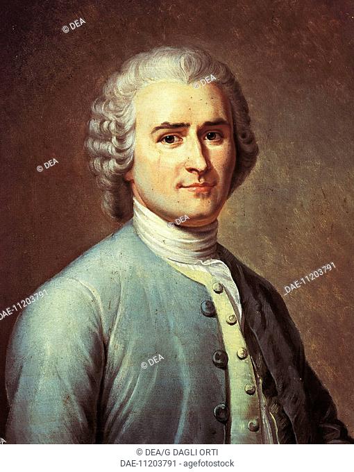 Portrait of Jean-Jacques Rousseau (Geneva, 1712-Ermenonville, 1778), Swiss writer, philosopher and musician. Painting by Lacretelle