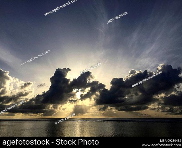 Clouds and Sunbeams, Male, Maldives, Asia