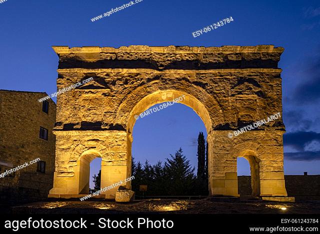 Roman triumphal arch, 1st century BC. C. , Medinaceli, Soria, autonomous community of Castilla y León, Spain, Europe