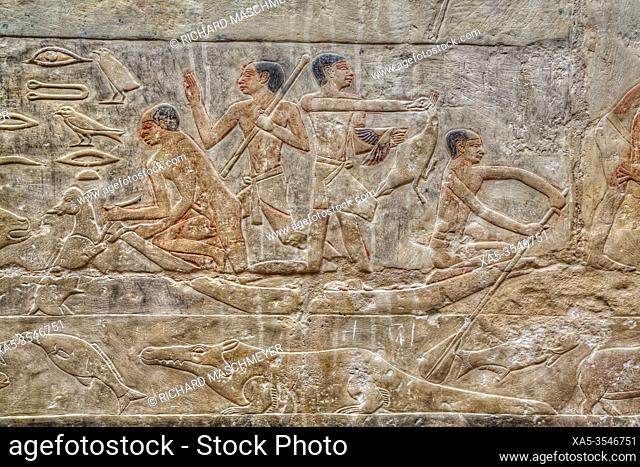 Reliefs; Mastaba of Idut; Step Pyramid Complex; UNESCO World Heritage Site; Saqqara; Egypt