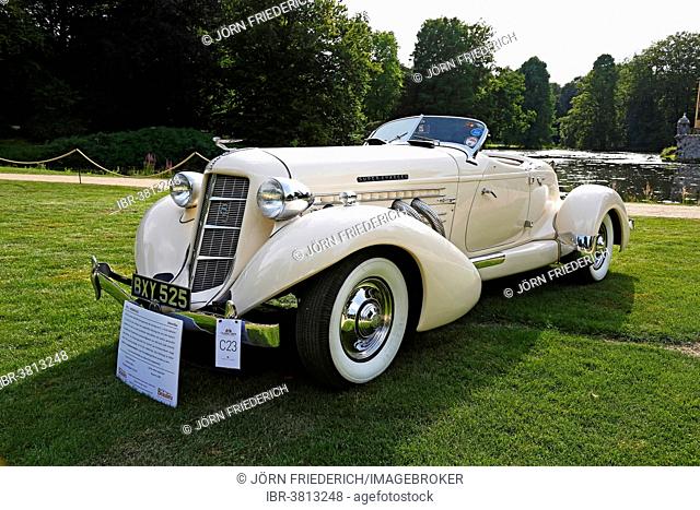 Classic car, Auburn 851, built in 1935, vintage car meet, Schloss Dyck Classic Days 2013, Schloss Dyck Castle, Jüchen, North Rhine-Westphalia, Germany