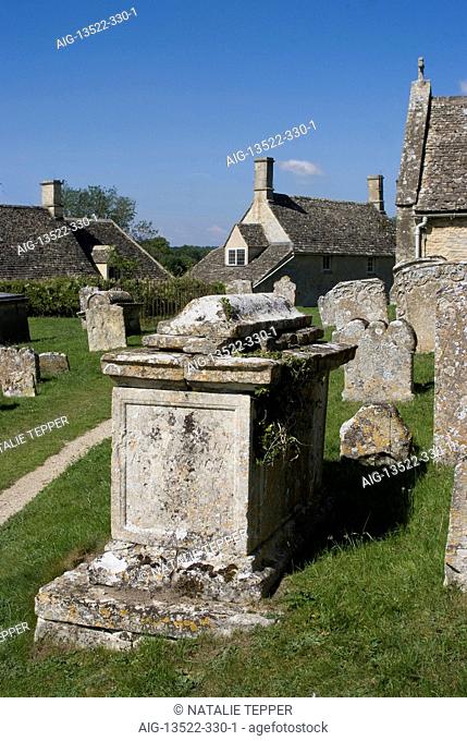 St Mary's Church and graveyard, Swinbrook, Oxfordshire