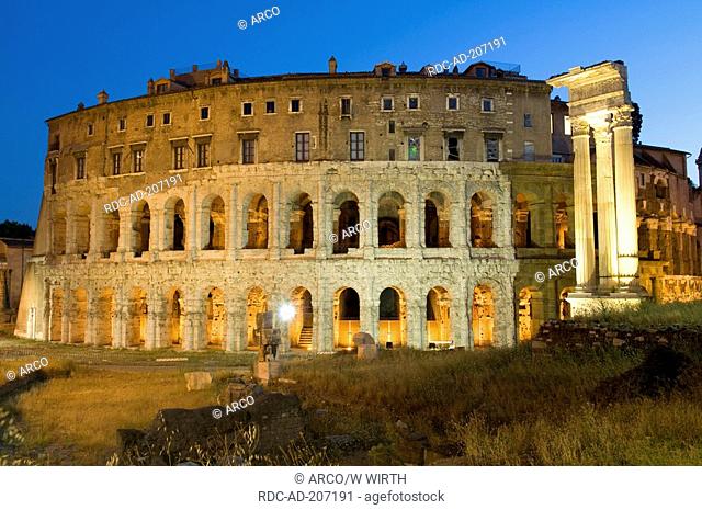 Marcellus Theatre and Apollo Temple, vegetable market 'Forum Holitorium', Rome, Lazio, Italy