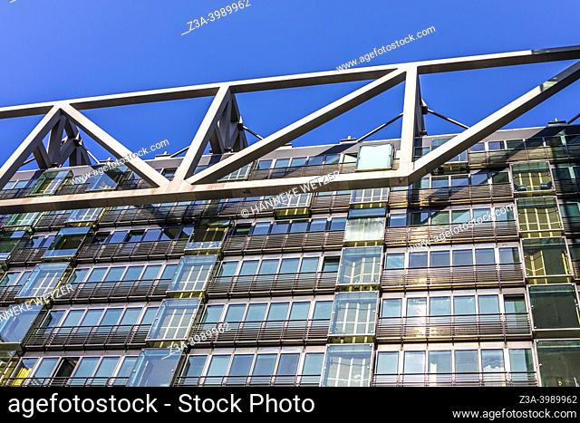 Berlin, Germany - March 19, 2022: eye-catching modern architecture of the Sony Centre at Potsdamer Platz