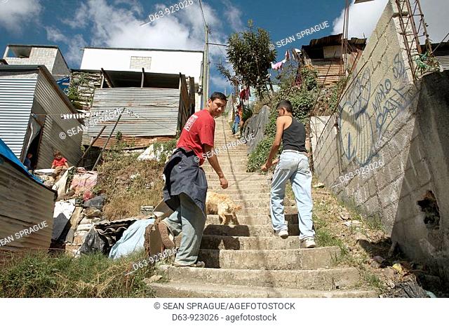 El Paraiso II in Zona 18 of Guatemala City, one of the capital's most dangerous slum areas, Guatemala