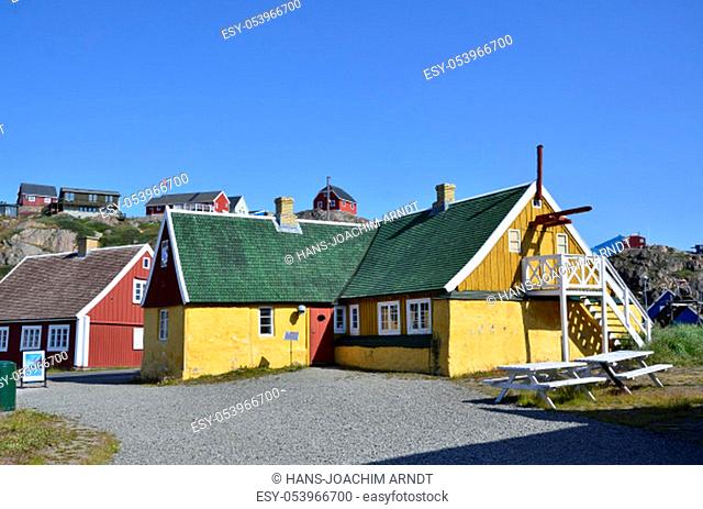 Historische Gebäude im Freilichtmuseum, Sisimiut, Grönland