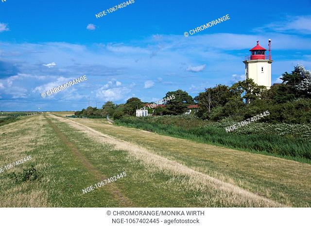 Westermarkelsdorf lighthouse, Fehmarn Island, Baltic Sea, district Ostholstein, Schleswig-Holstein, Germany, Europe