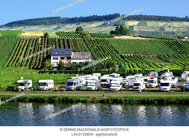 Campground Mosel River Valley Germany Europe Vineyards Wineries Cruise DE Bernkastel