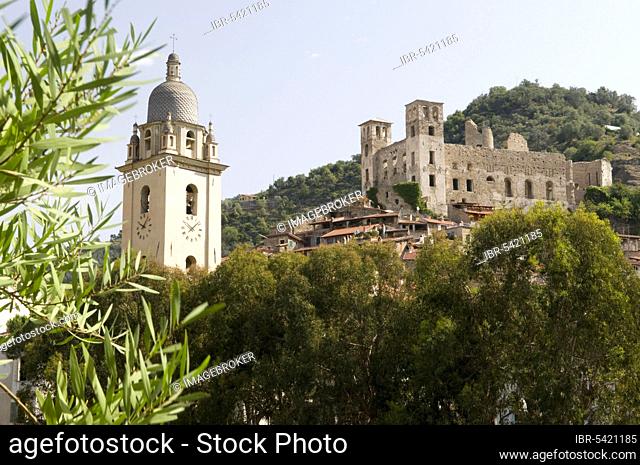 Castello Doria, Mountain Village Dolceacqua, Nervia Valley, Italian Riviera, Liguria, Italy, Europe