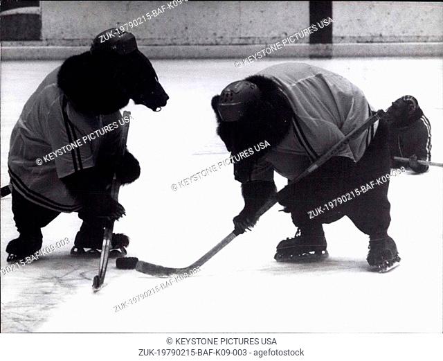 Feb. 15, 1979 - A very unusual ice-hockey match took place some days ago in the Munich Olympic Hall. A team, of Russian brown bears played against a team of...