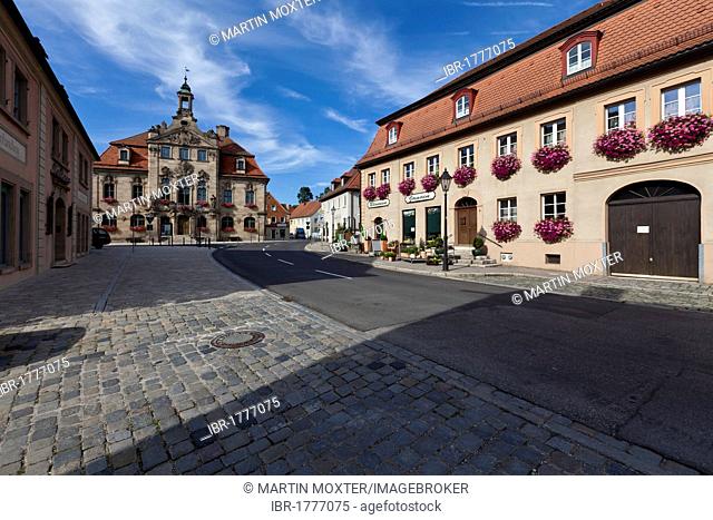 Town hall, old town, Ellingen, Weissenburg-Gunzenhausen district, Middle Franconia, Franconia, Bavaria, Germany, Europe
