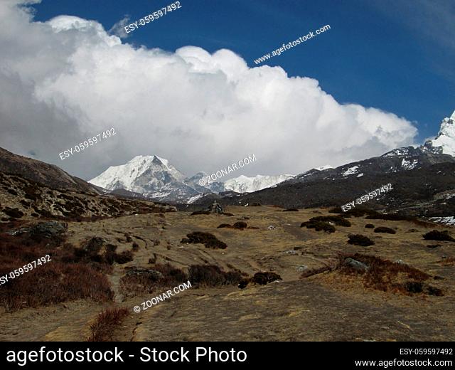 Island Peak, mountain in Nepal, loved by climbers