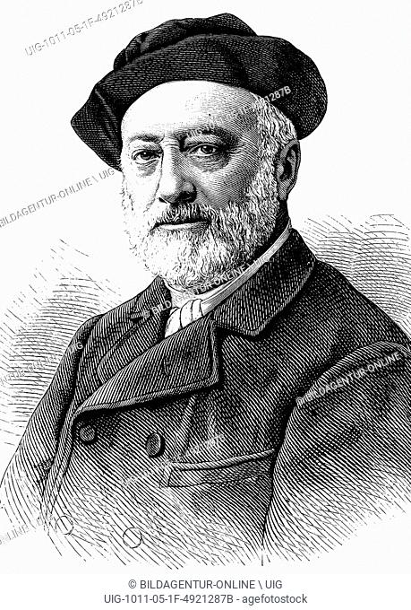 Louis gallet, 1835-1898, french writer, historical illustration, about 1886