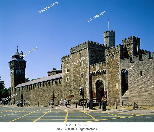 Cardiff, Castle, Fortress, Holiday, Landmark, Medieval, Strength, Strong, Tourism, Tourists, Travel, Vacation, Wales