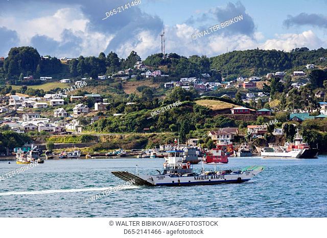 Chile, Chiloe Island, Dalcahue, Quinchao Island ferry