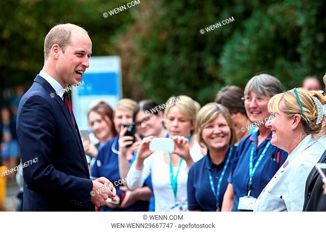 Prince William Visits a 'Step into Health' military employment programme as part of a day focusing on veteran employment at the Basingstoke and North Hampshire...