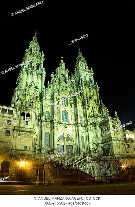 Santiago de Compostela cathedral, Obradoiro Square, Galicia, Spain