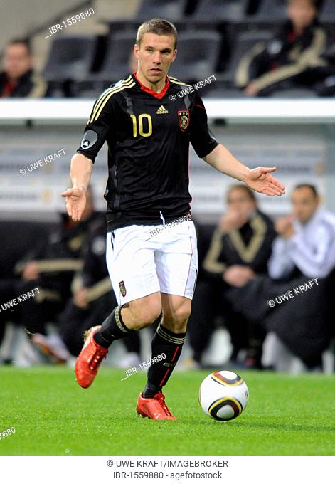 Lukas Podolski, international football friendly match, Germany 3 Malta 0, Tivoli stadium, Aachen, North Rhine-Westphalia, Germany, Europe