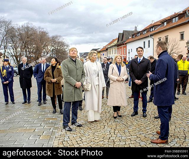 King Willem-Alexander and Queen Maxima of The Netherlands in Poprad, on March 09, 2023, for an visit to the Cultural heritage: Spisska Sobota