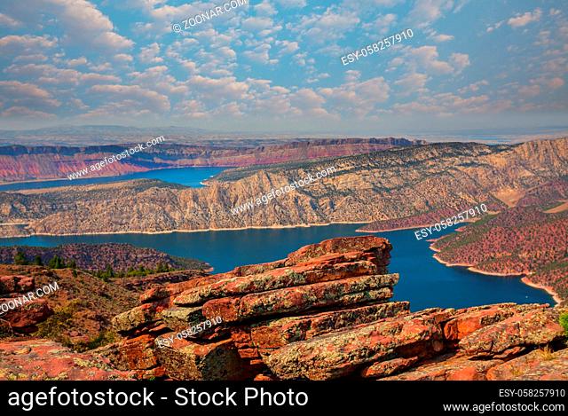 Beautiful landscapes in Flaming Gorge recreation area, USA