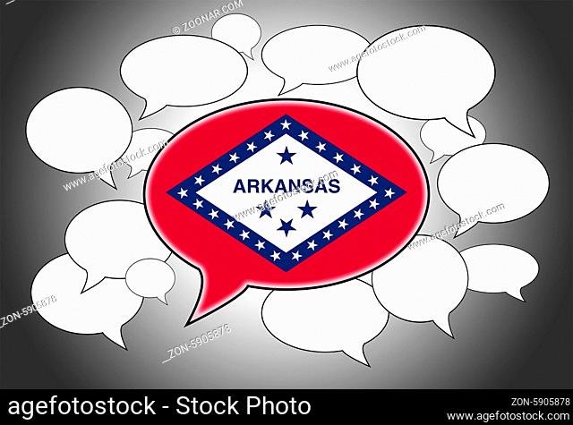 Speech bubbles concept - the flag of Arkansas