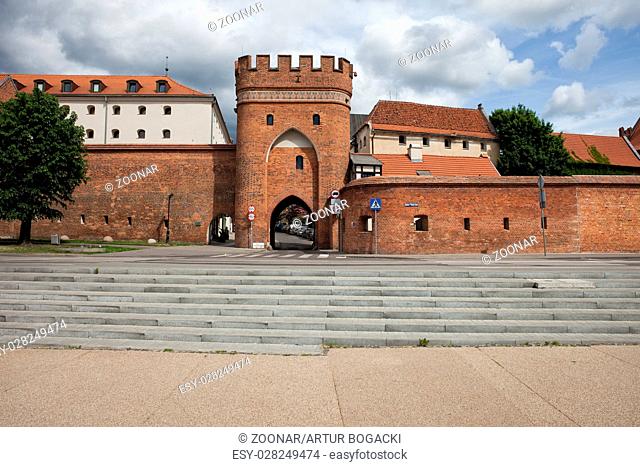 Bridge Gate and City Wall of Torun in Poland