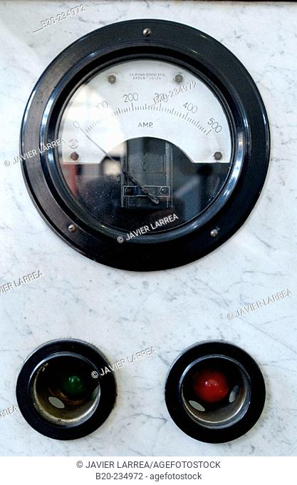 Detail of dial at museum of railway history. Azpeitia. Guipúzcoa, Euskadi. Spain
