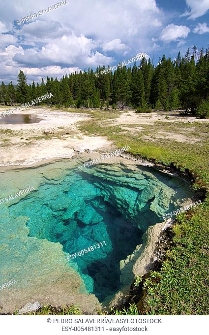 Natural pool in Yellowstone National Park, United States